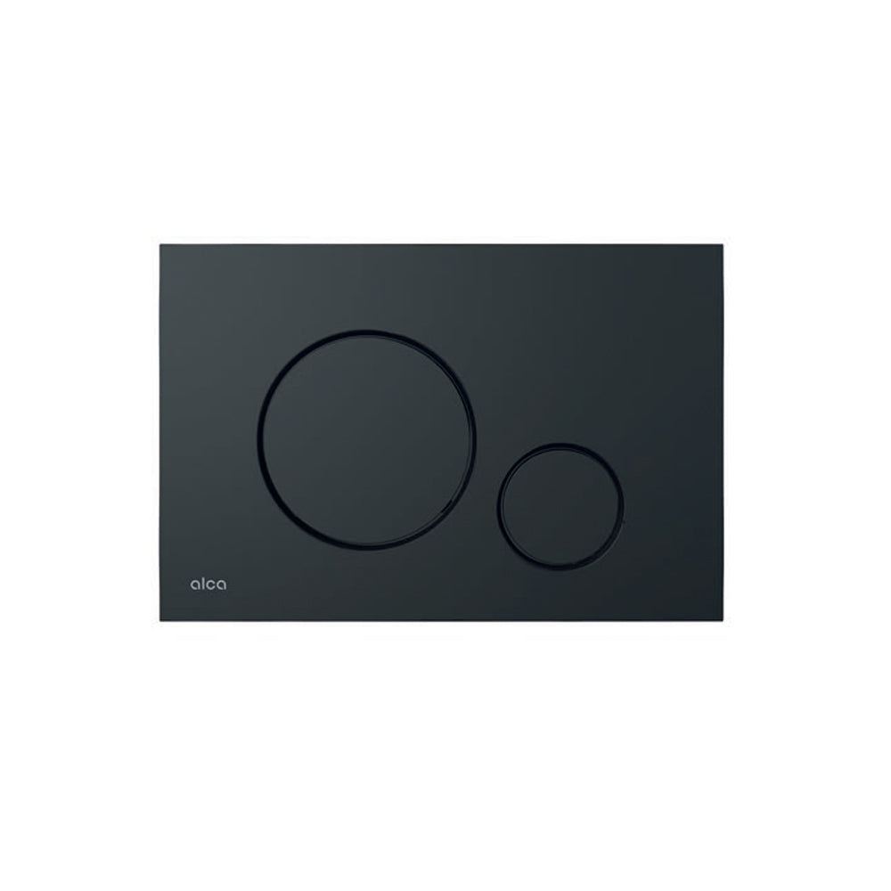 Alcaplast Thin Dual Black Round Flush Plate