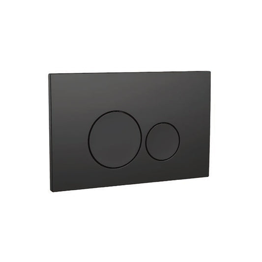 Tori Dual Matt Black Round Flush Plate