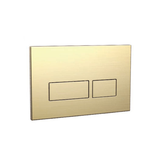 Tori Dual Brushed Brass Square Flush Plate