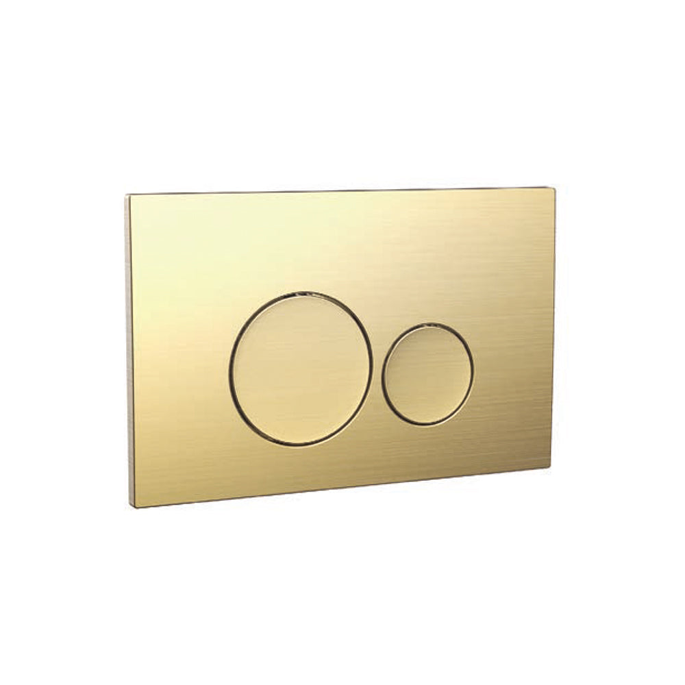 Tori Dual Brushed Brass Round Flush Plate