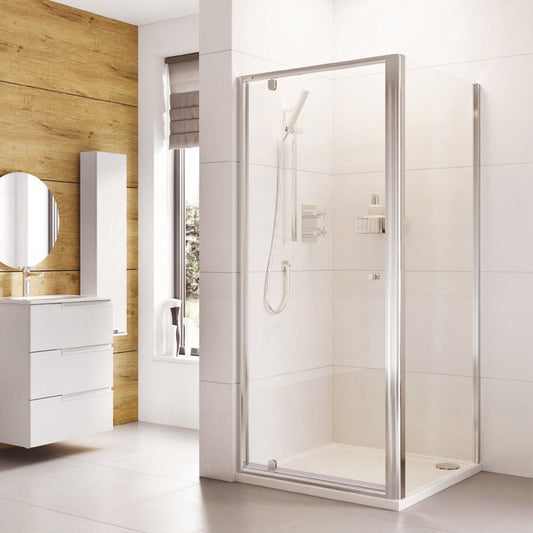 Chrome Pivot Door Shower Enclosure - 6mm