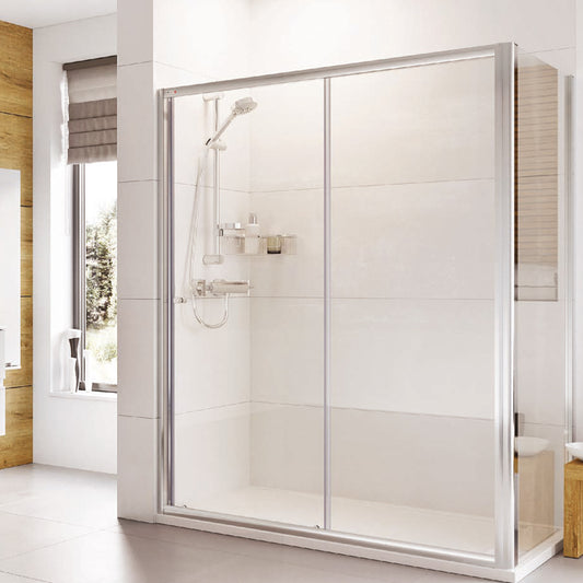 Chrome Sliding Door Shower Enclosure - 6mm